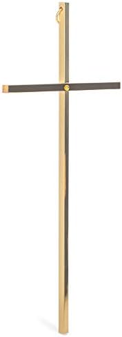 Dicksons Goldtone 8 Inch Metal Wall Cross