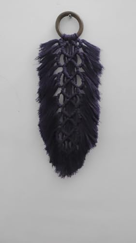 Sartheindia Macrame Leaf Wall Hanging Blue