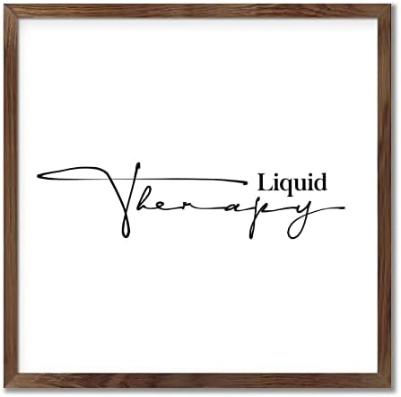 Liquid Therapy 12x12 Wood Framed Sign Wall Art