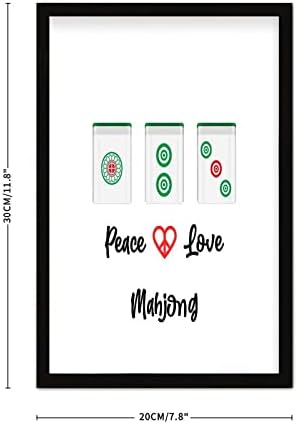 Mahjong Tiles Framed Wall Art Decor 8x12in
