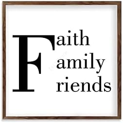 Framed Wood Sign with Rustic Farmhouse Design 12x12