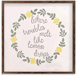 Modern Rustic Wall Art 12x12 Wood Framed Sign