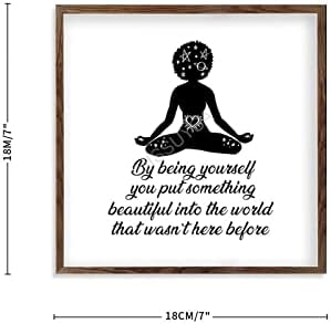 Black Girl Magic Framed Wood Wall Decor 7x7