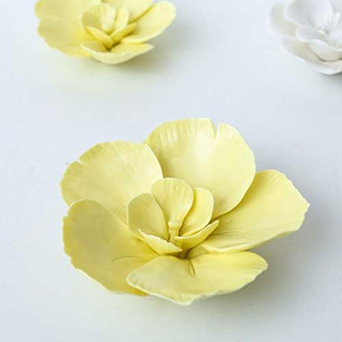 BESPORTBLE 3D Ceramic Phalaenopsis Wall Decor