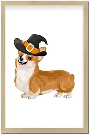 Watercolor Halloween Dog Wooden Wall Plaque