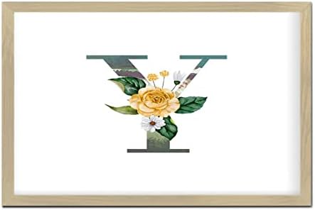 Blue Green Aqua Wooden Wall Sign with Y Initial