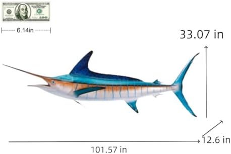 Fengshui Caishen Marlin Fish Wall Decor