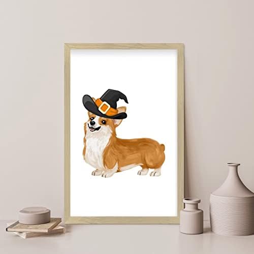 Watercolor Halloween Dog Wooden Wall Plaque