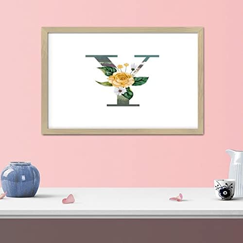 Blue Green Aqua Wooden Wall Sign with Y Initial