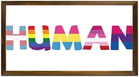 LGBT Pride Framed Wood Sign 12x22 Inches