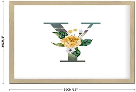 Blue Green Aqua Wooden Wall Sign with Y Initial