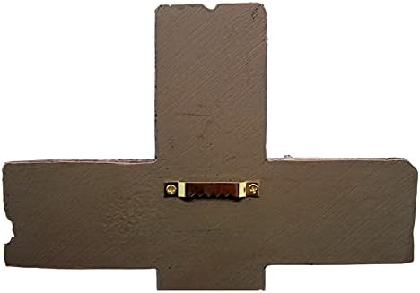 Rustic Wood Look Wall Cross with Three Nail Crosses