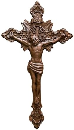 BGCOPPER Saint Benedict Wall Cross Decor 10 Inch