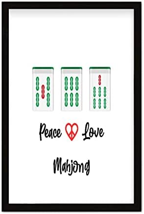 Mahjong Tiles Wall Art 8x12in Framed Display