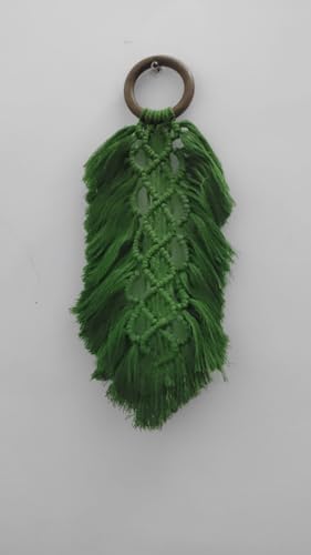 Bohemian Macrame Leaf Wall Hanging Decor Green