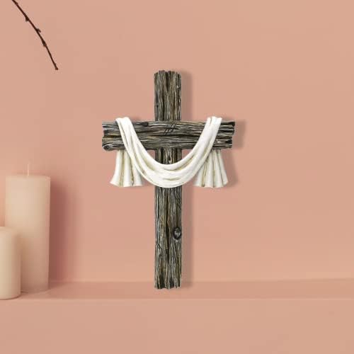 Comfy Hour Faith and Hope Faux Wood Wall Cross