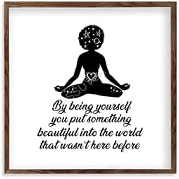 Black Girl Magic Framed Wood Wall Decor 7x7