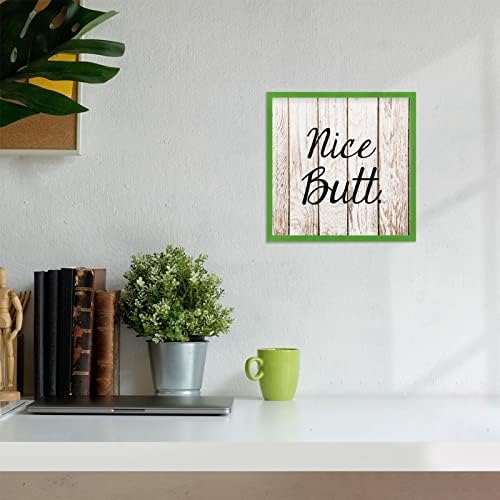Farmhouse Wall Decor Sign 12x12 Rustic Wood Frame - Light Green