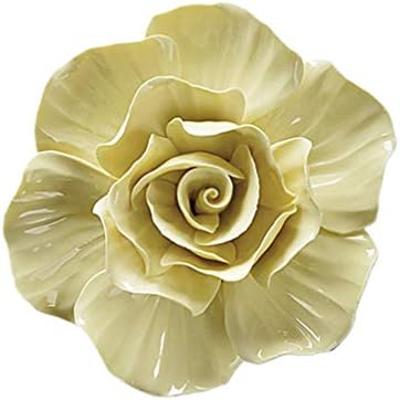 HEALLILY 3D Ceramic Wall Hanging Rose Sculpture