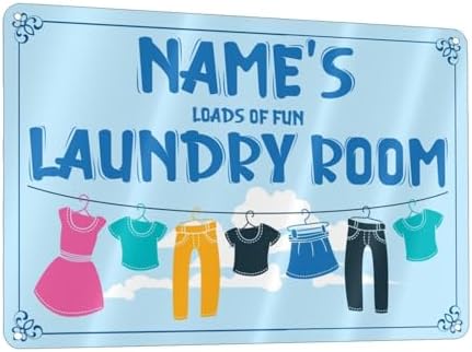 Personalized Name Laundry Day Fold Repeat Wall Sign