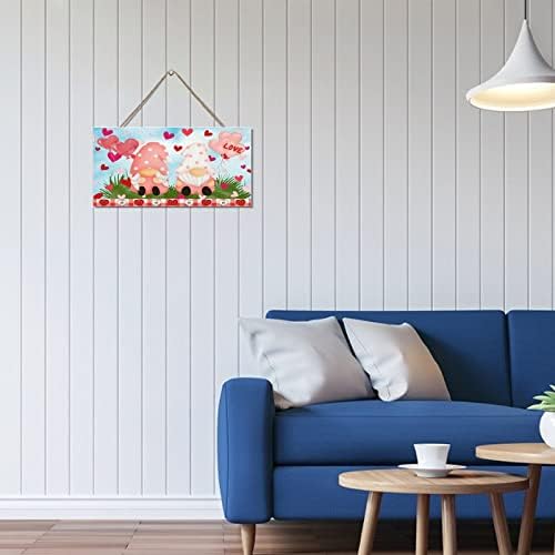 Personalized Love Gnomes Pink Hearts Wall Sign