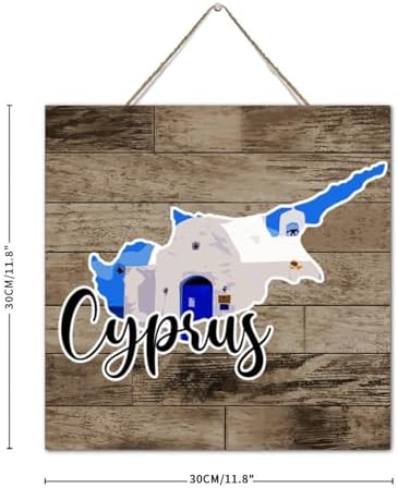 Cyprus Funny Wall Decor Wood Sign 12x12 Travel Theme