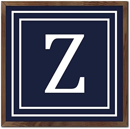 Hanging Framed Wall Art Sign Initial Letter Z Monogram Decor