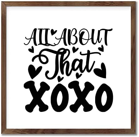 Valentines Day XOXO Framed Wood Wall Sign Decor