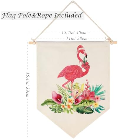 Pink Flamingo Decorative Banner for Indoor Home Use