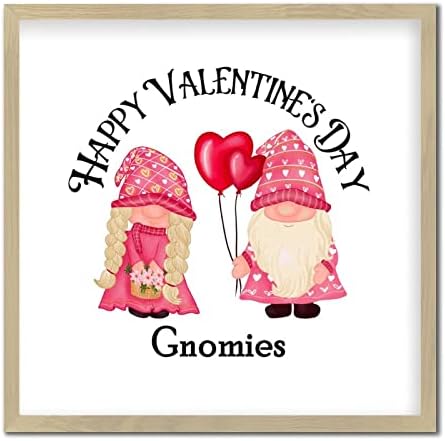 Personalized Framed Wood Sign Happy Valentines Day 12x12