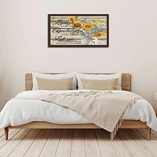 Laugh When You Can Apologize When You Should Wood Wall Art Sign 12x22