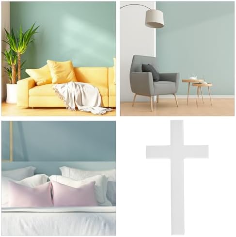 BESTOYARD White Wall Cross for Home Church Decor