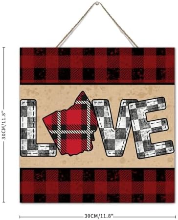 Love OHIO Funny Wall Decor Wooden Sign 12x12 Inch