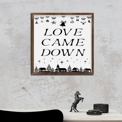 Distressed Wood Framed Sign Love Came Down Home Decor