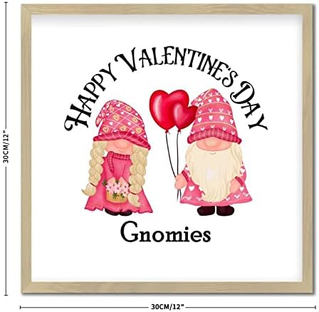 Personalized Framed Wood Sign Happy Valentines Day 12x12