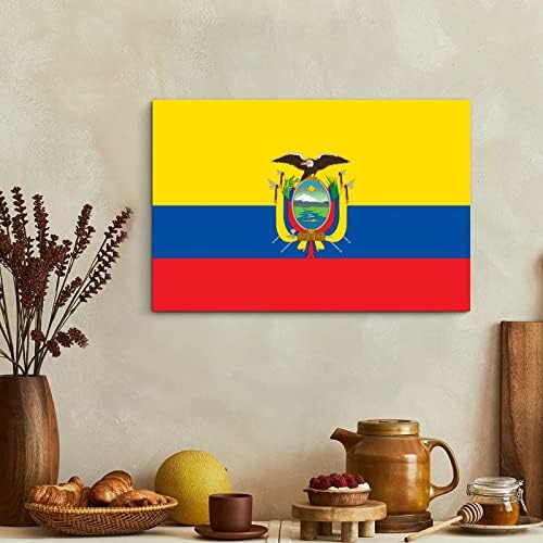 Ecuador Flag Wood Sign Rustic Wall Art Decor