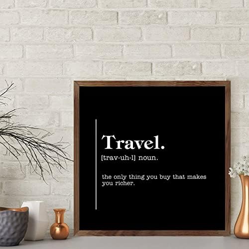Travel Word Definition Meaning Farmhouse Wood Sign 12x12 1