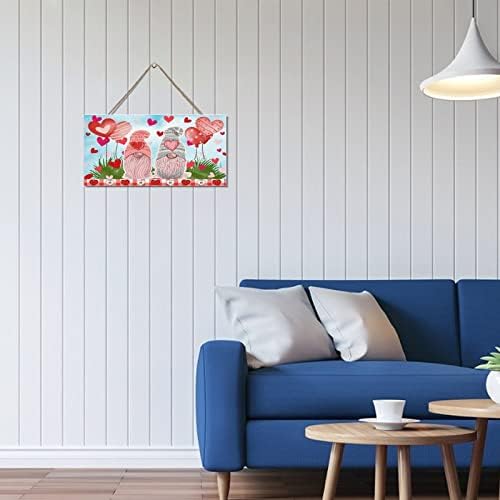Valentines Day Gnomes with Love Heart Wooden Sign