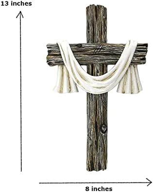 Comfy Hour Faith and Hope Faux Wood Wall Cross