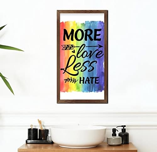LGBTQ Pride Framed Wooden Sign Wall Art 22x12 In