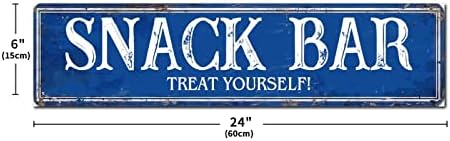 Madcolitote Rustic Snack Bar Wood Sign 6x24in