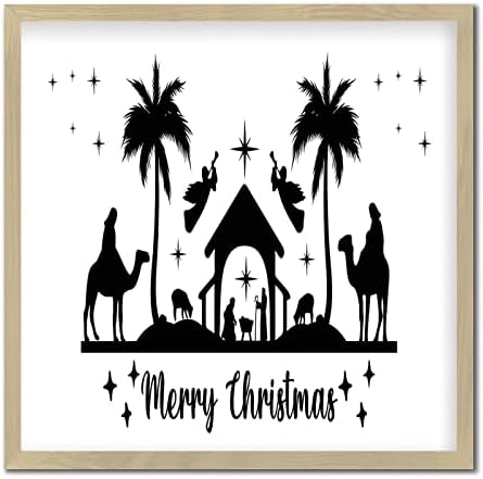 Funny Christmas Wall Decor Sign 12x12in Wood Frame