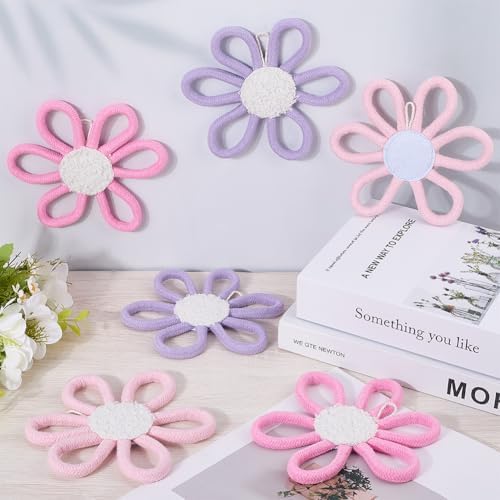 CRASPIRE 6Pcs Daisy Flower Wall Decor Boho Style