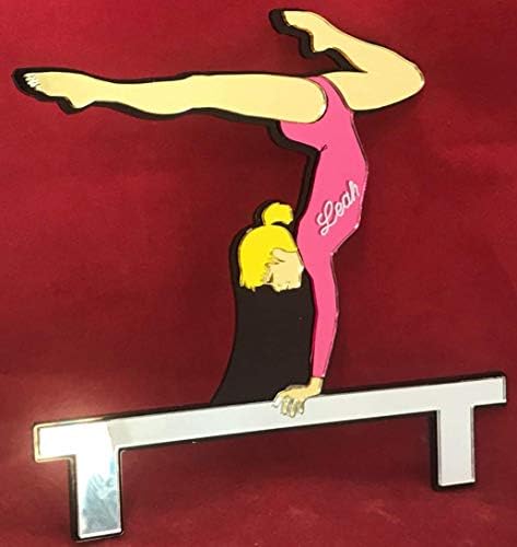 Personalized Gymnast on Beam Wall Decor with Name