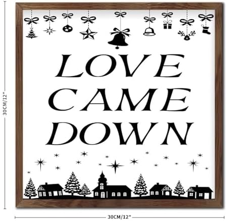 Distressed Wood Framed Sign Love Came Down Home Decor