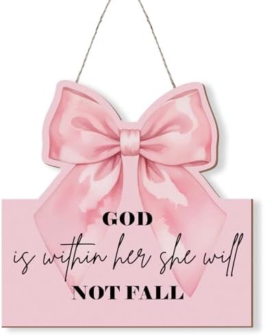 Christian God Within Her She Will Not Fall Wall Decor