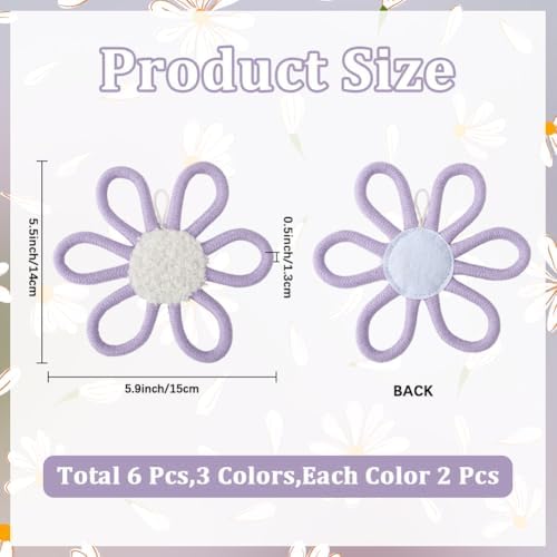 CRASPIRE 6Pcs Daisy Flower Wall Decor Boho Style
