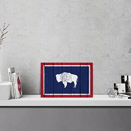 Autravelco Wyoming Wooden Sign Wall Art Decor