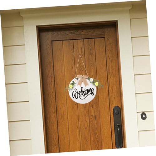 PRETYZOOM Sunflower Wall Hanging Ornament for Front Door Welcome Sign