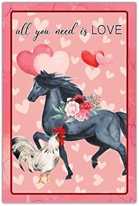 Custom Love Heart Wooden Plaque Farmhouse Wall Decor 8x12in